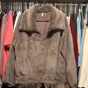 FP Movement by Free People Alpine Faux Fur Half Zip